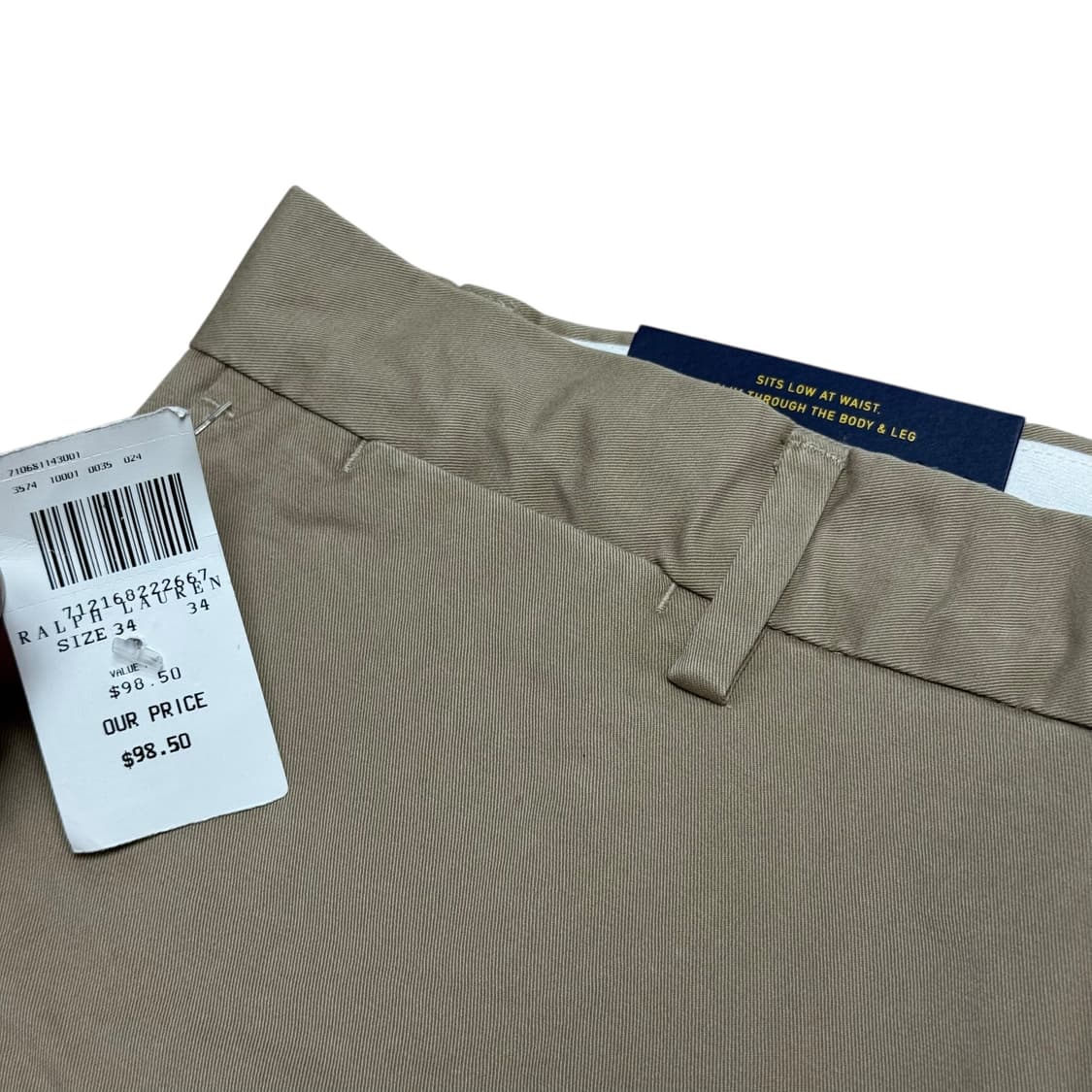 폴로 스트레치 슬림핏 베이지 34x34사이즈 상품이미지4