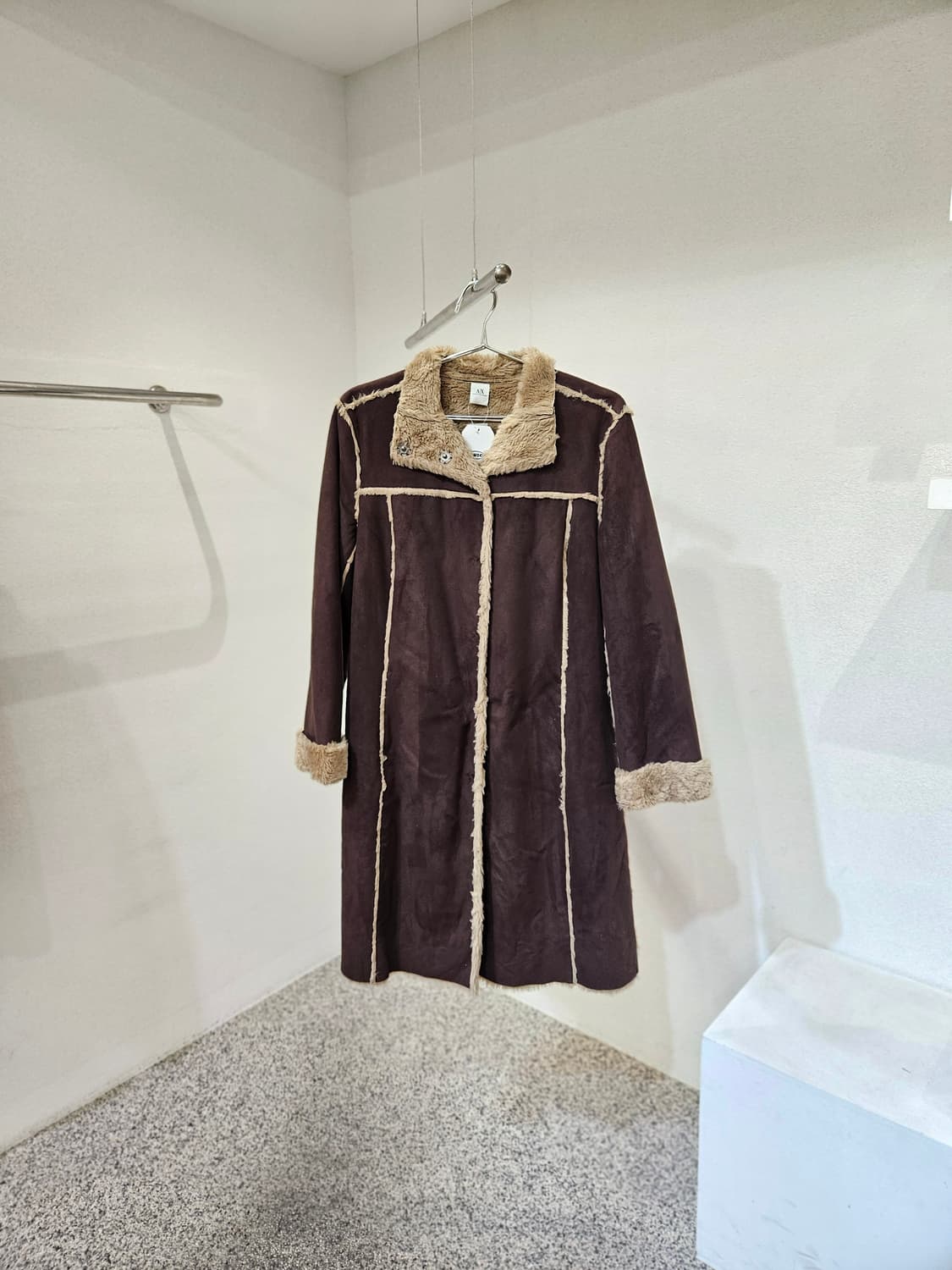 아르마니 익스체인지 스웨이드 무스탕 코트 상품이미지1