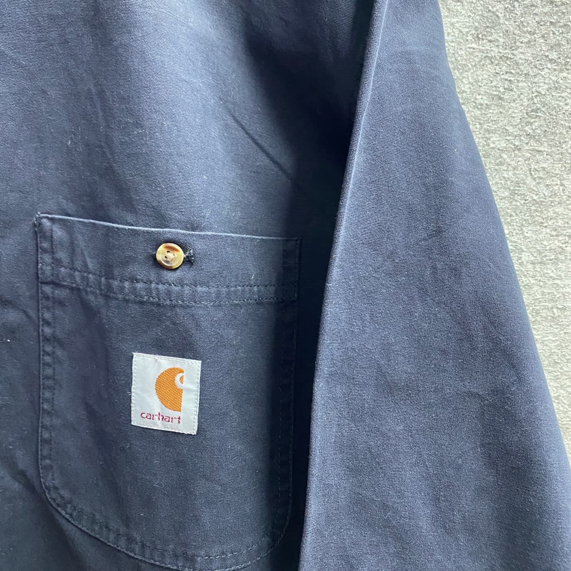 칼하트 포켓로고 네이비 워크 셔츠 B3736 상품이미지3