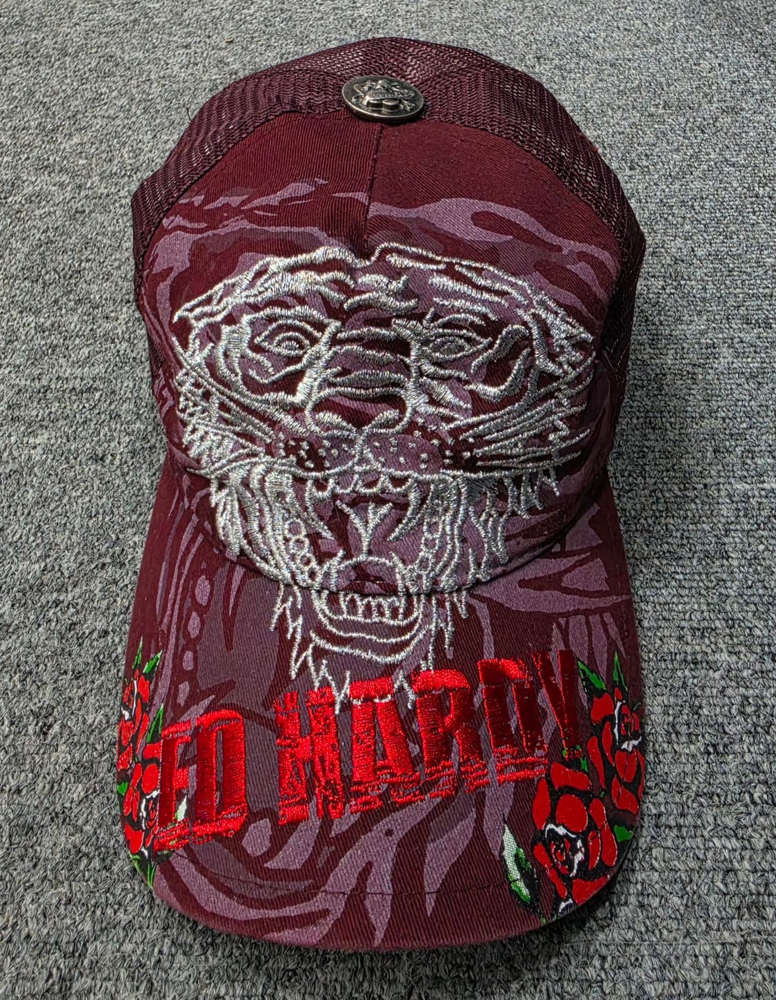 에드하디 타이거 스컬 로즈 트러커캡 Y2K 빈티지 메쉬 볼캡 모자 상품이미지2