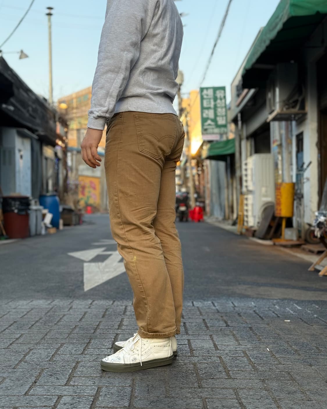 리바이스 505 레귤러 핏 코튼 팬츠 33 상품이미지9