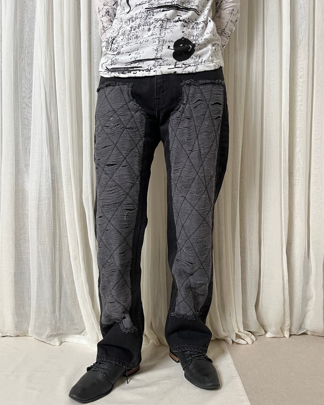 준야와타나베 더블니 흑청 데님 팬츠 junya watanabe  상품이미지8