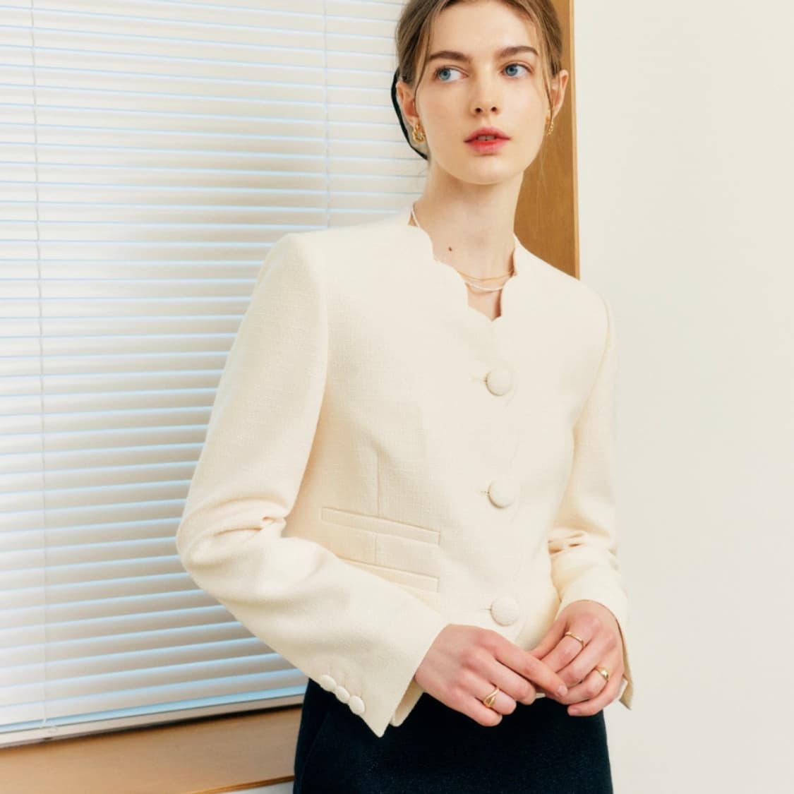 룩캐스트(LOOKCAST) 데이지 트위드자켓 55-66 새상품 상품이미지2