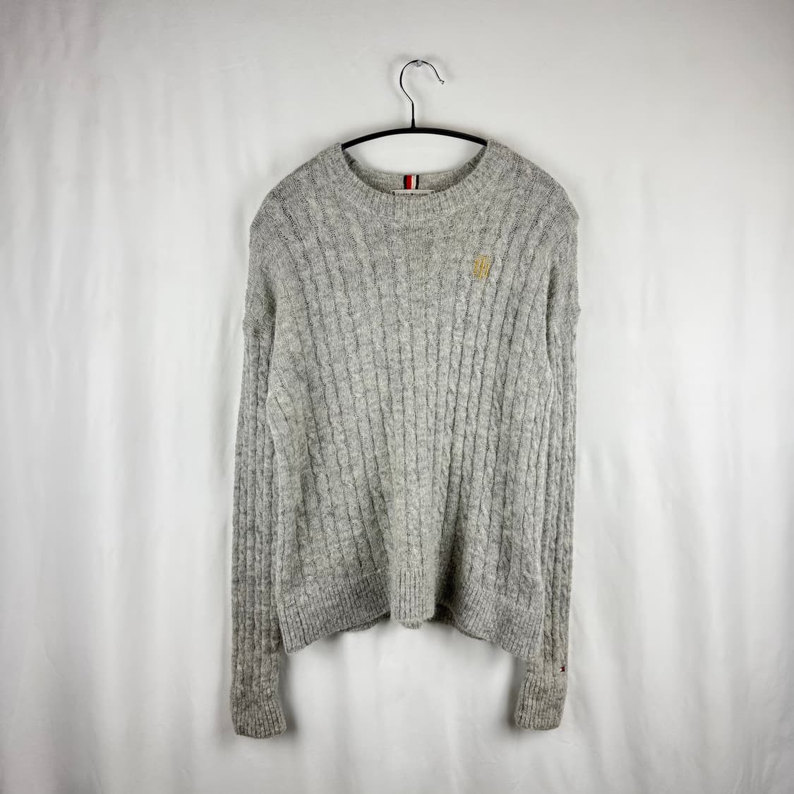 XS) 타미힐피거 우먼스 모해어 울 니트 그레이 상품이미지2