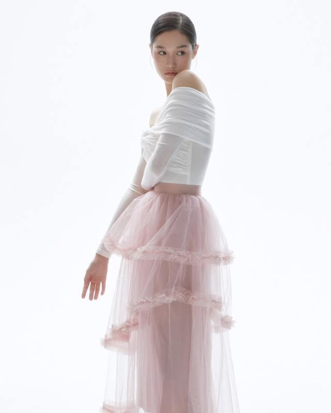 더티스 로즈 튤 샤스커트 드레스 상품이미지6