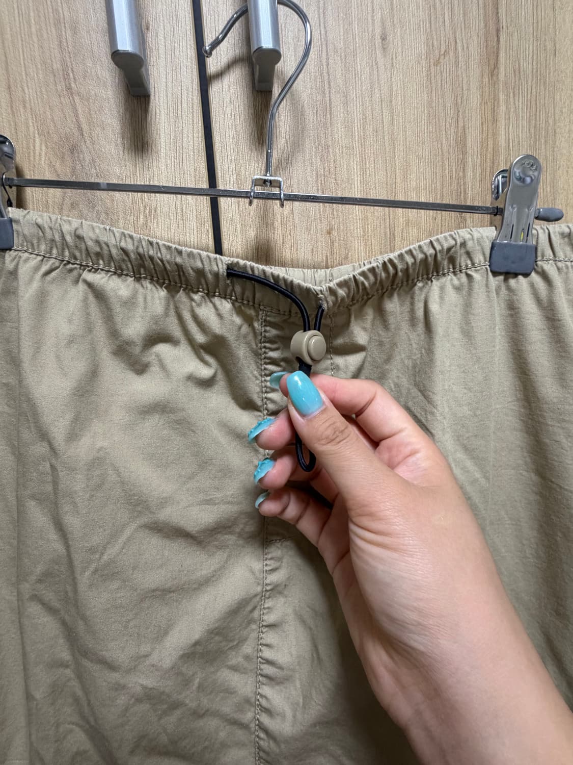 h&m 베이지 카고 밴딩 롱스커트 상품이미지2