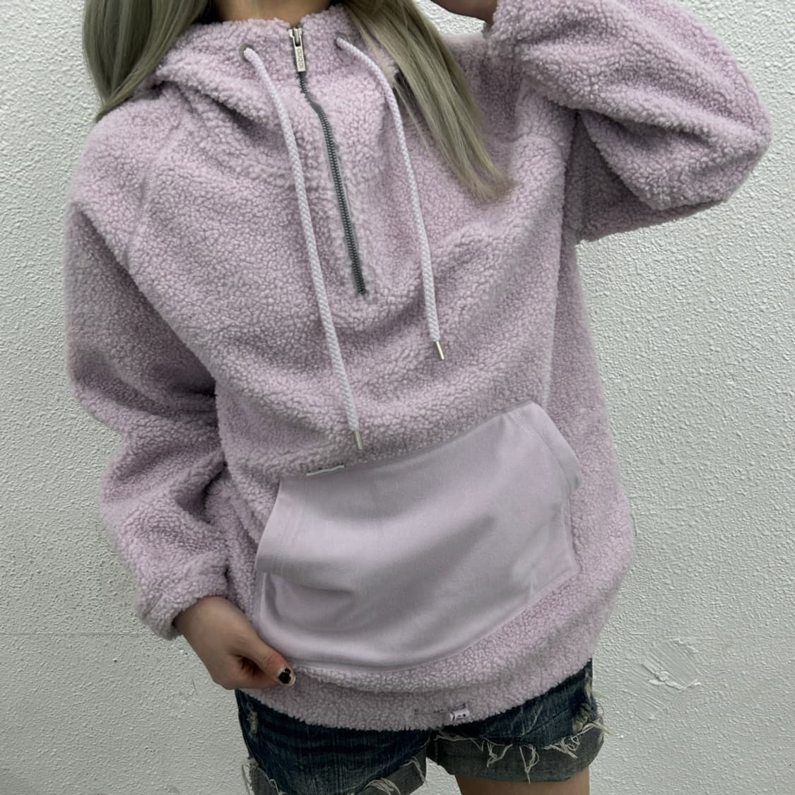 안다르 연보라 플리스 후드 2 상품이미지1
