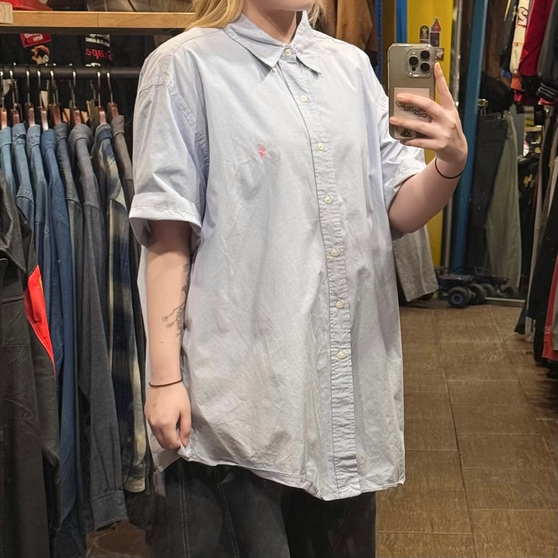 [HI] 폴로 랄프로렌 반팔셔츠 체크 스카이 블루 상품이미지3