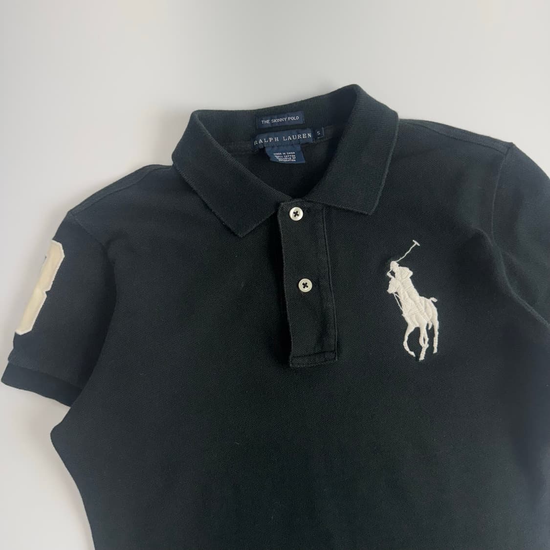 Polo 폴로 화이트 빅포니 블랙 카라 반팔티  상품이미지4