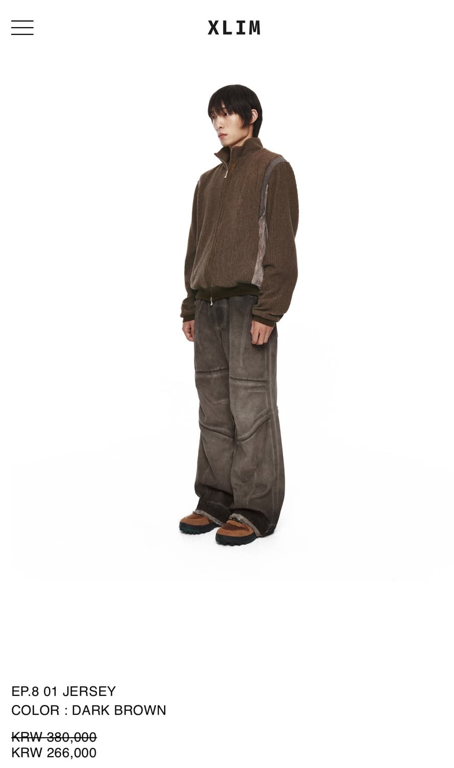 엑슬림 ep8 져지 다크브라운 M—>S 상품이미지2