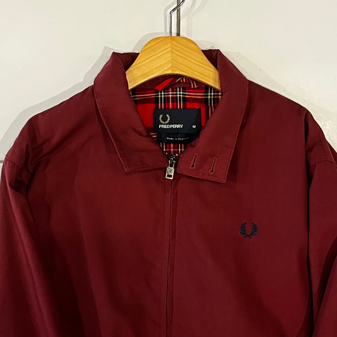 프레드페리 클래식 헤링턴 자켓 버건디  상품이미지3