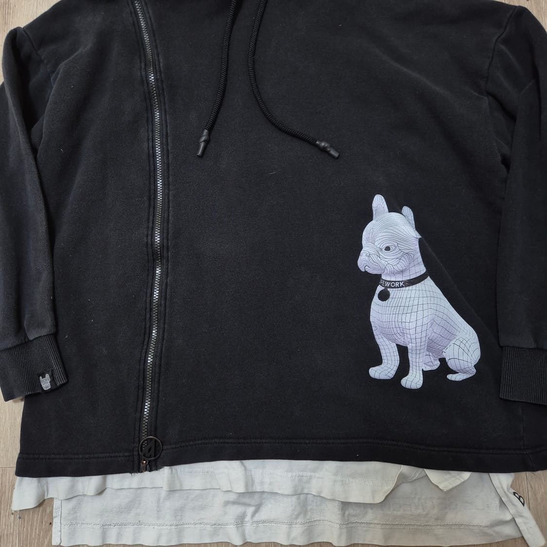 라이프워크 라독 빅프린팅 레이어드 후드티 F(FREE) 상품이미지3