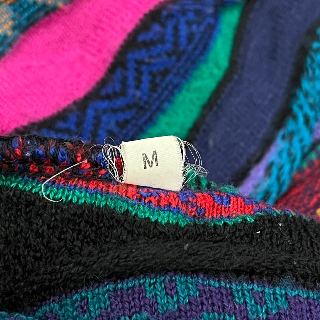 [정품/M] 쿠지 멀티컬러 니트 가디건 b18 상품이미지5