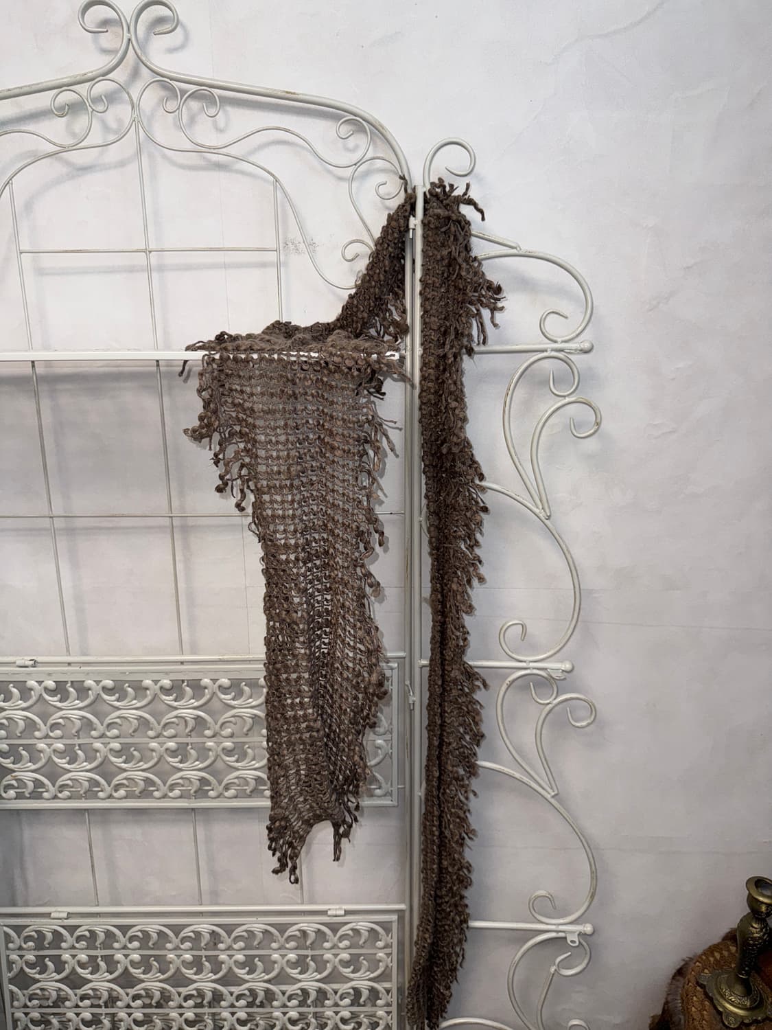 Ash brown bohemian grunge knit muffler 상품이미지2