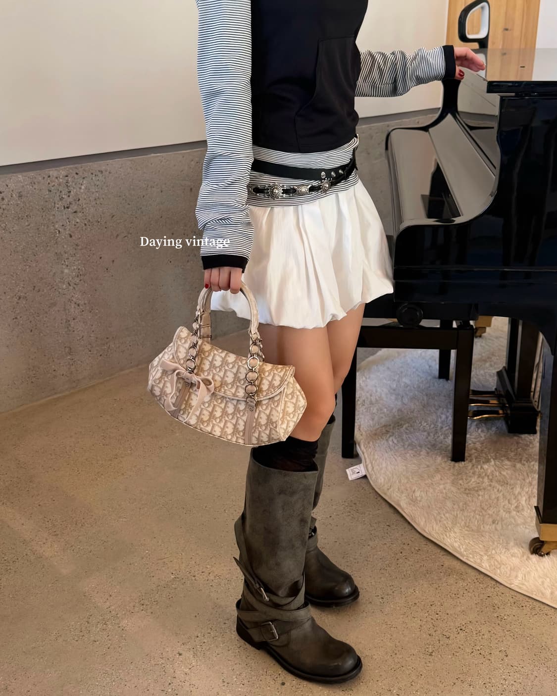 디올 오블리크 로맨틱 미니 토트백 상품이미지8