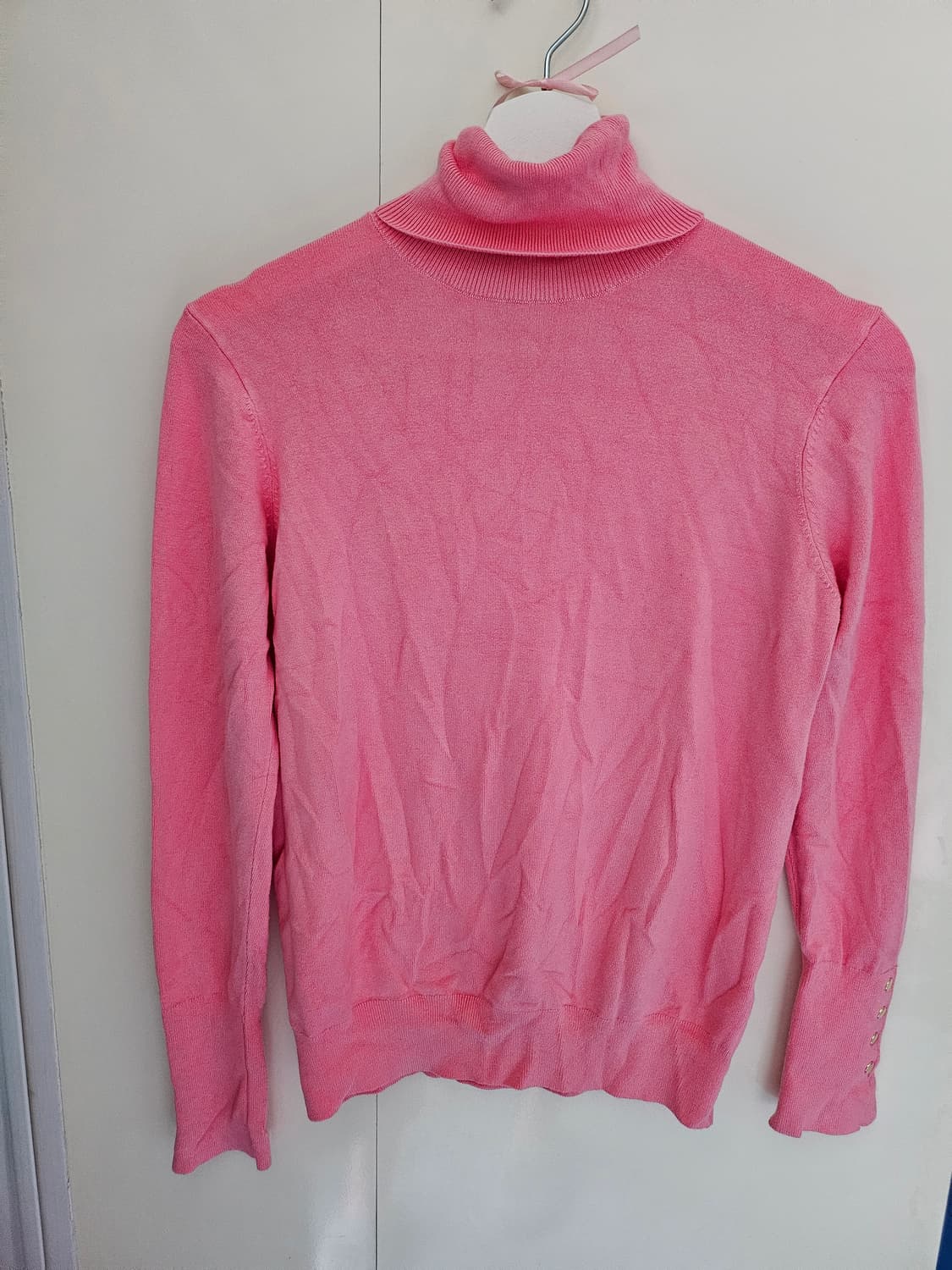 핑크 목폴라 니트 상품이미지1