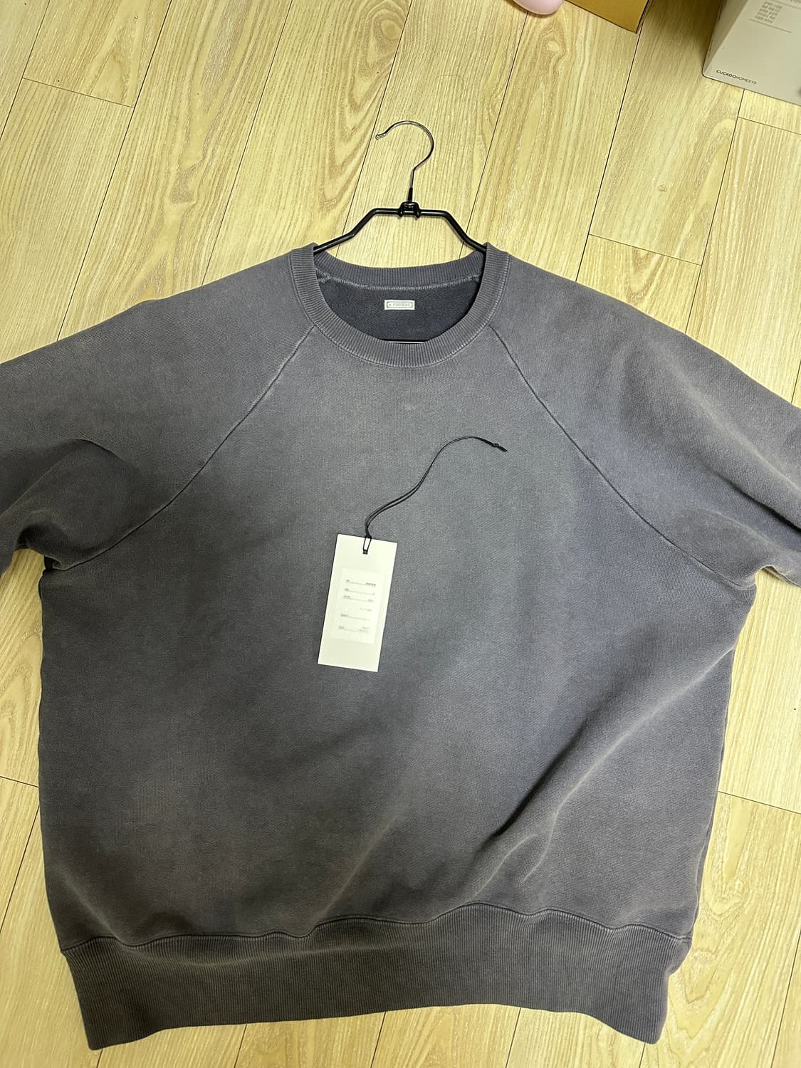 아프레쎄 빈티지 워싱 스웻 그레이 4 상품이미지1