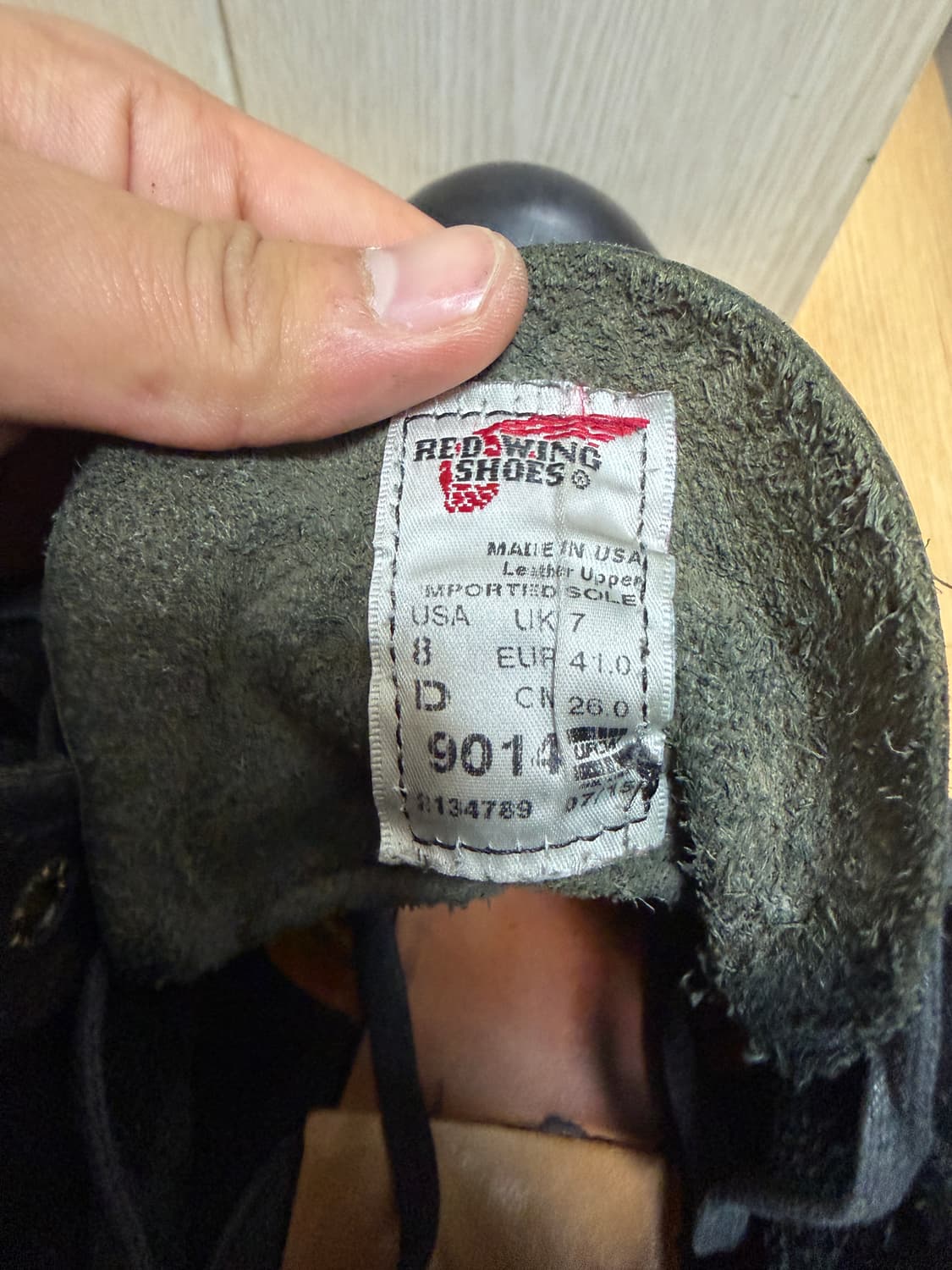 레드윙 벡맨 9014 8D 260 블랙 상품이미지3