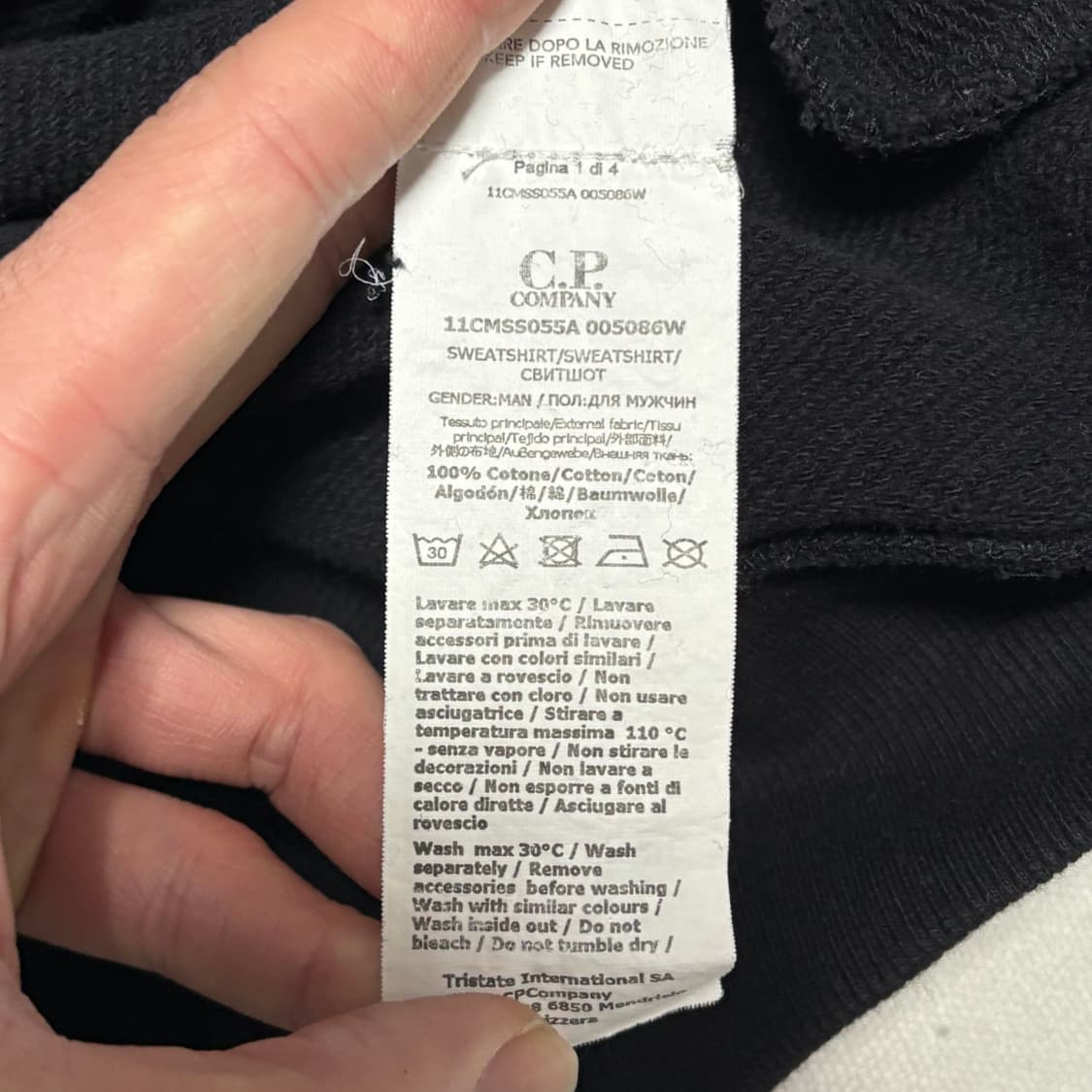 C.P. Company 렌즈와펜 블랙 맨투맨 상품이미지5