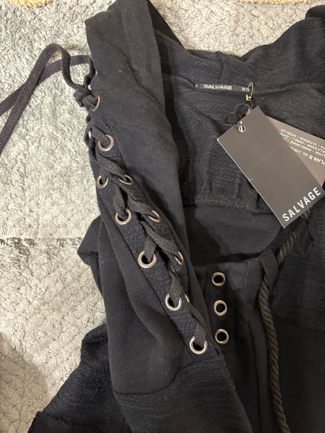 빈티지 샐비지 탑 슬리브리스 상품이미지2