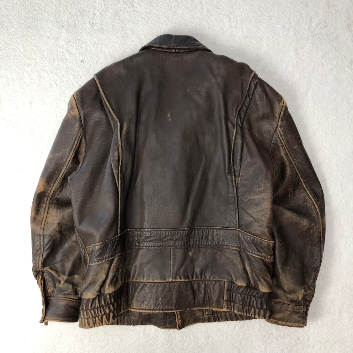 A2 하드에이징 레더 봄버자켓  상품이미지2