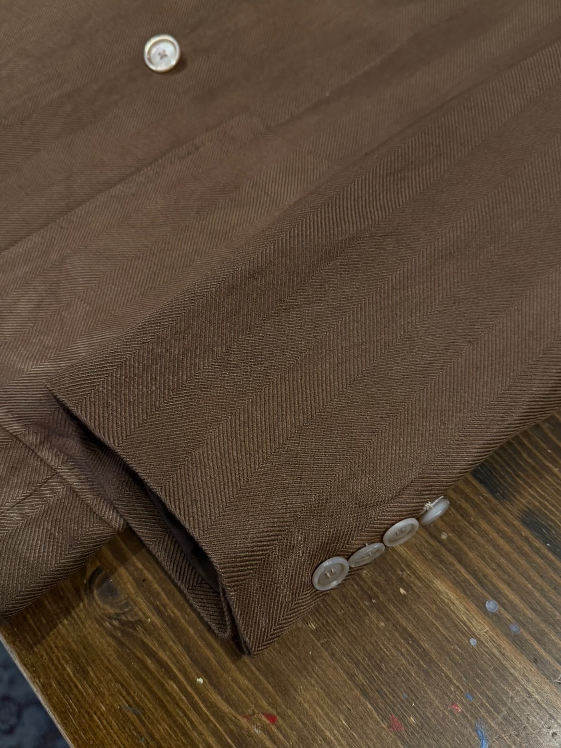 HALSTON 리넨 실크 더블 브레스티드 자켓 100~103 상품이미지10