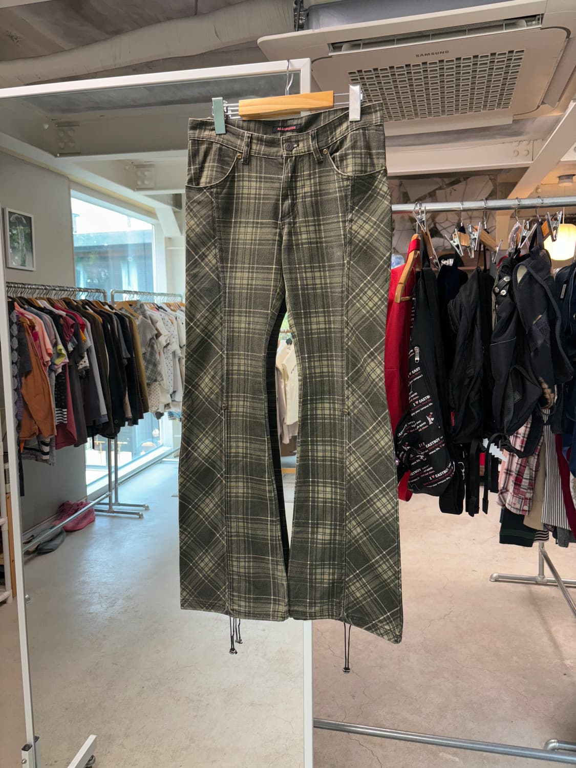 Algonquins 체크 플레어 팬츠 상품이미지2