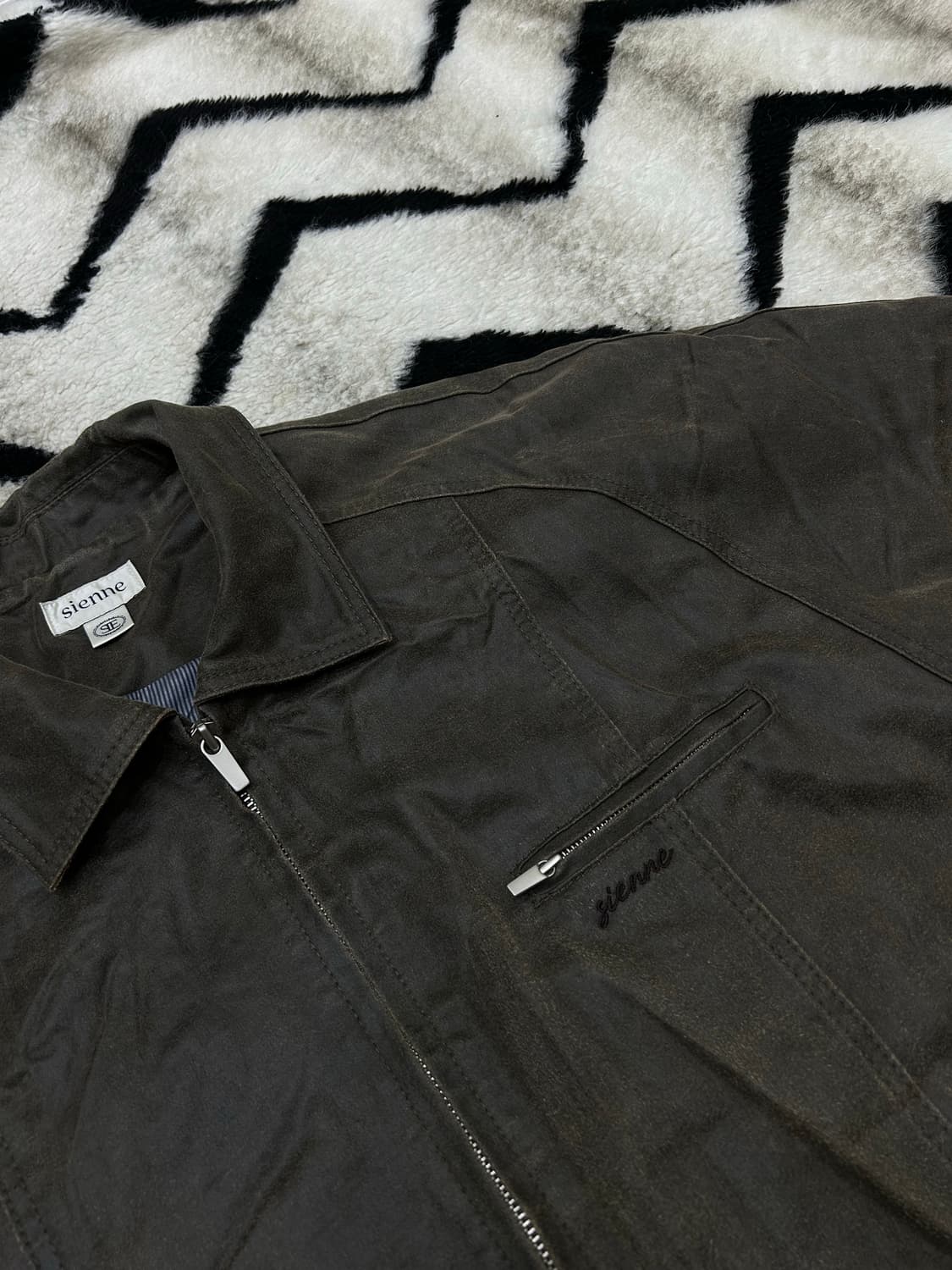 [S]시엔느 존 레더라이크 자켓/빈티지브라운 상품이미지1