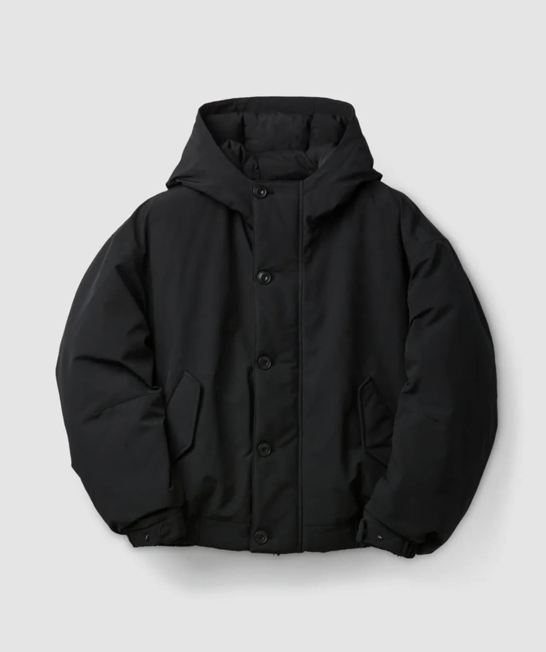 쿠어 버튼 덕 다운 플라이트 봄버 (블랙) M 새상품 상품이미지1