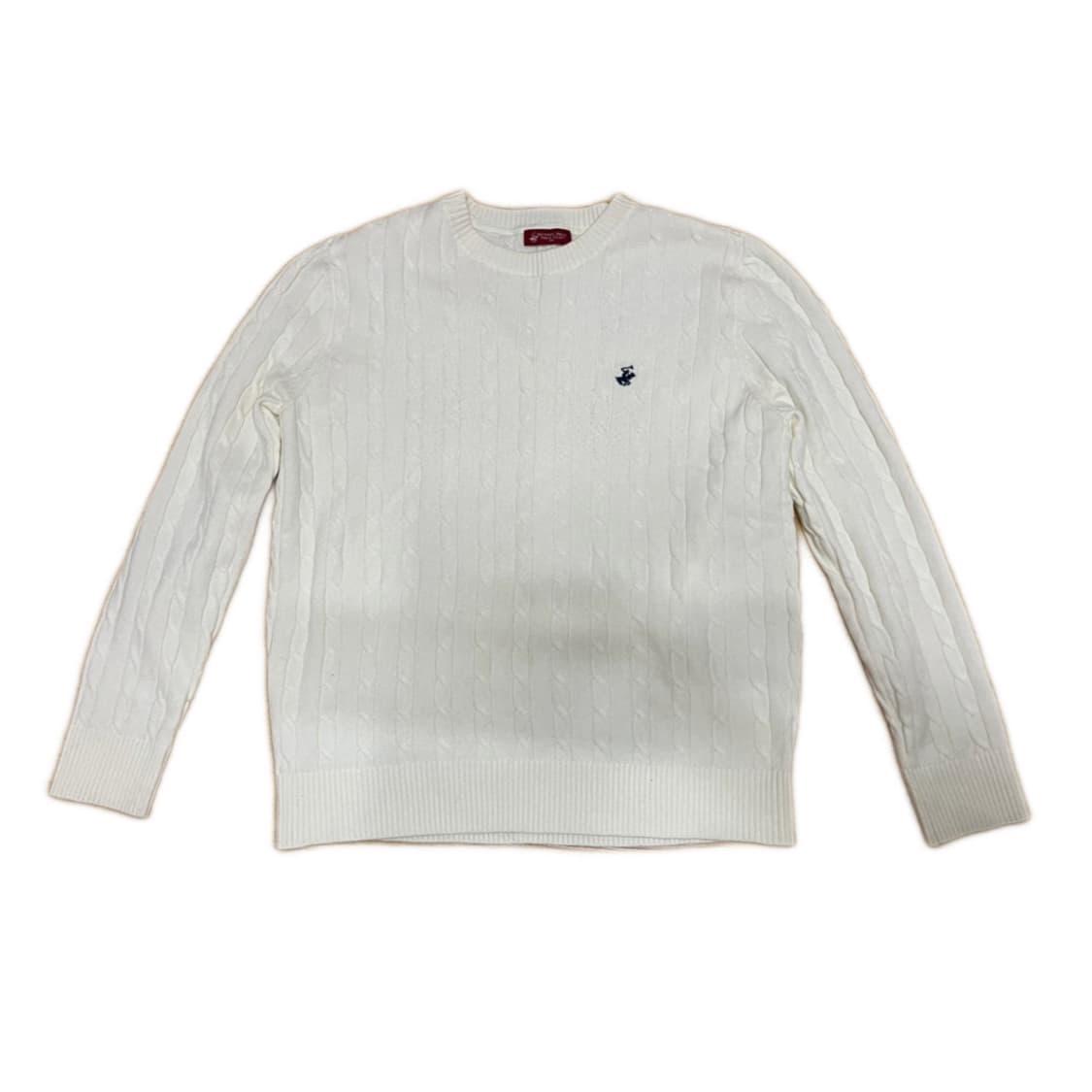 🔆비버리힐즈폴로클럽 화이트 케이블니트🔆 상품이미지1