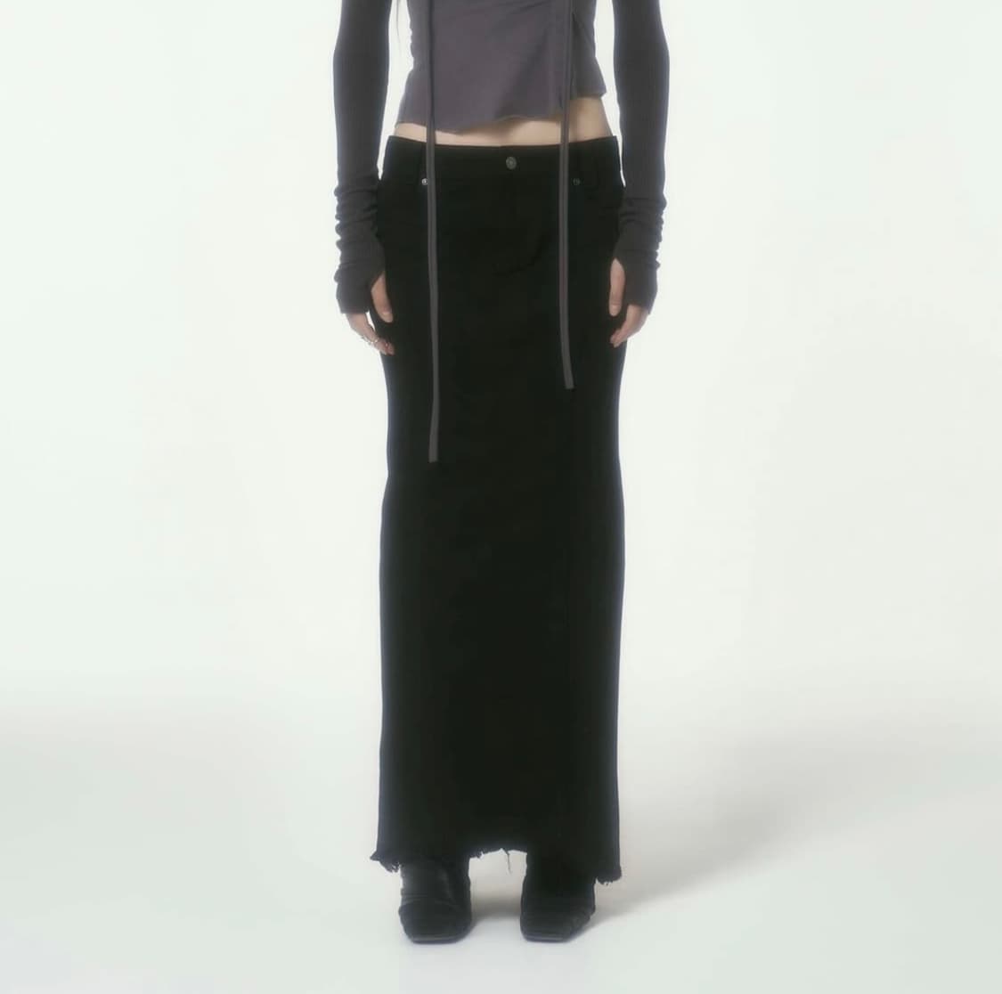 Washed denim skirt 상품이미지3