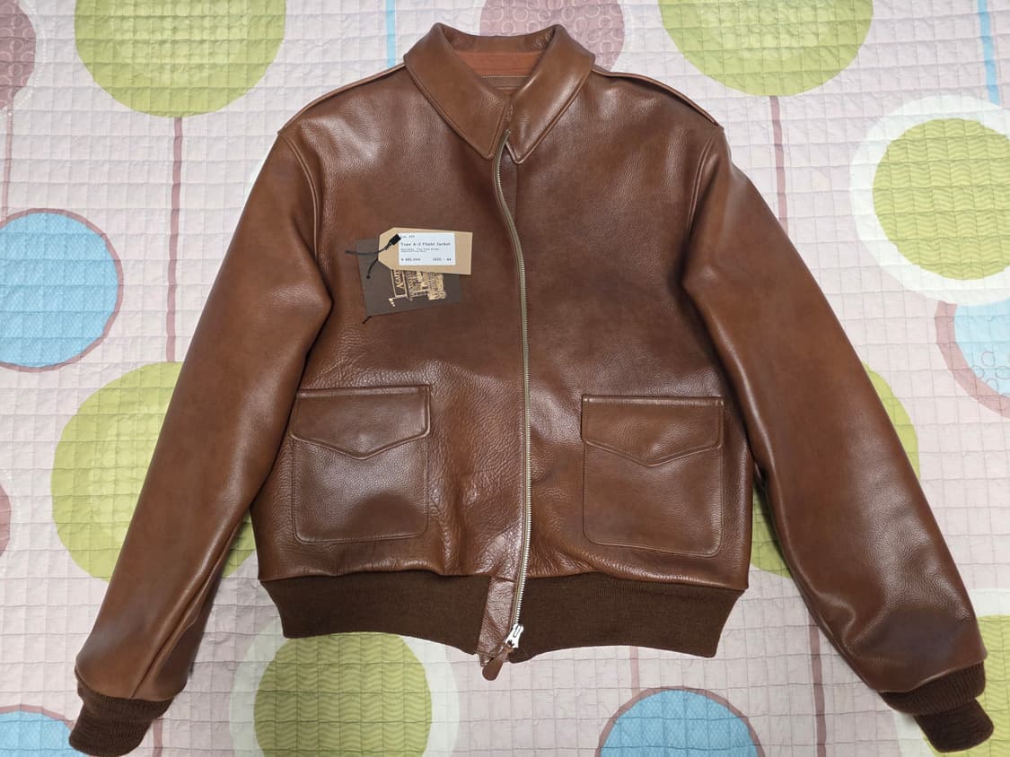 아카펠라 클로딩  A-2 Flight Jacket 소가죽 44사이즈 판매 상품이미지1