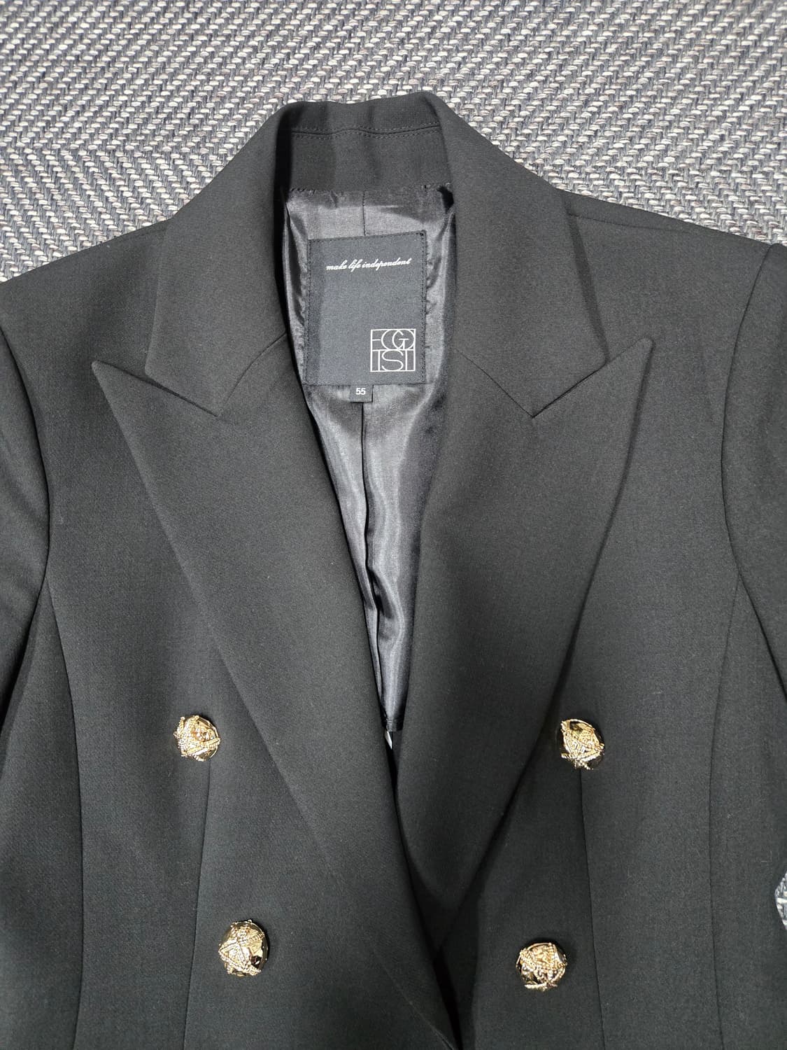 에고이스트 블랙 더블 자켓  상품이미지4