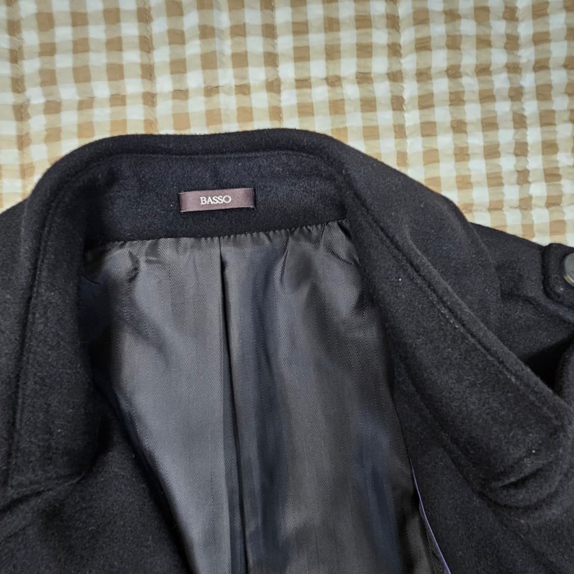 바쏘 울 캐시미어 하프코트 남자100 상품이미지7