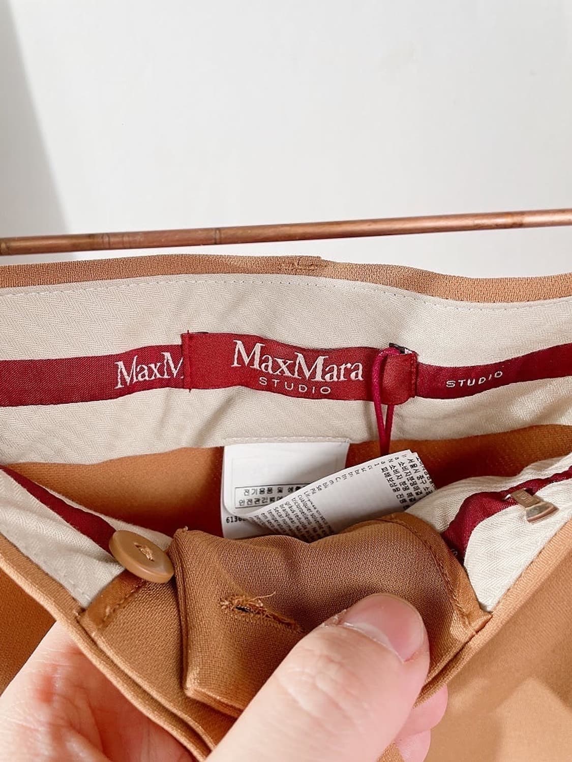 (정품/새상품) MAXMARA 막스마라 여성 베이지 팬츠 상품이미지2