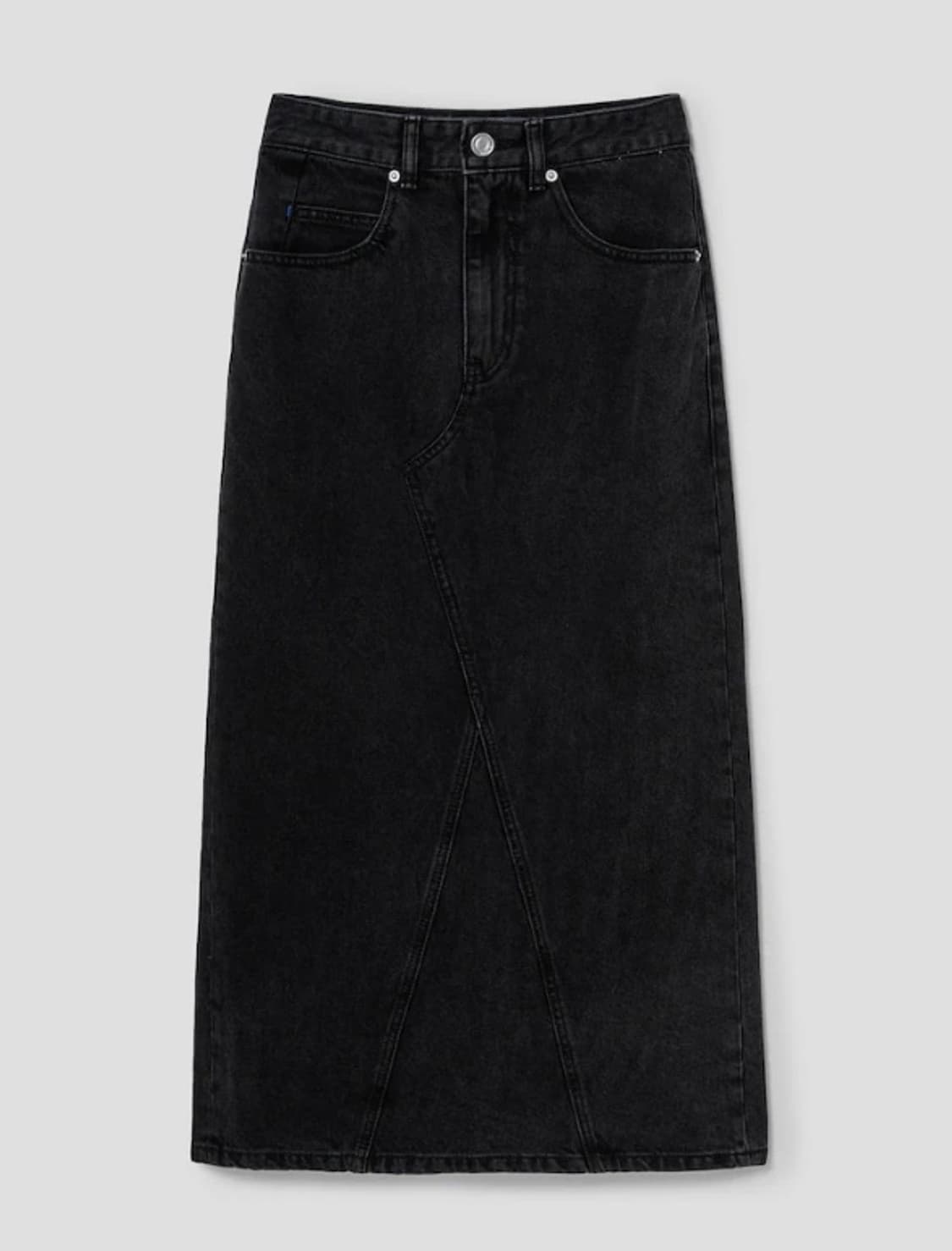 [구호플러스] 데님 롱 스커트 (블랙) 상품이미지1