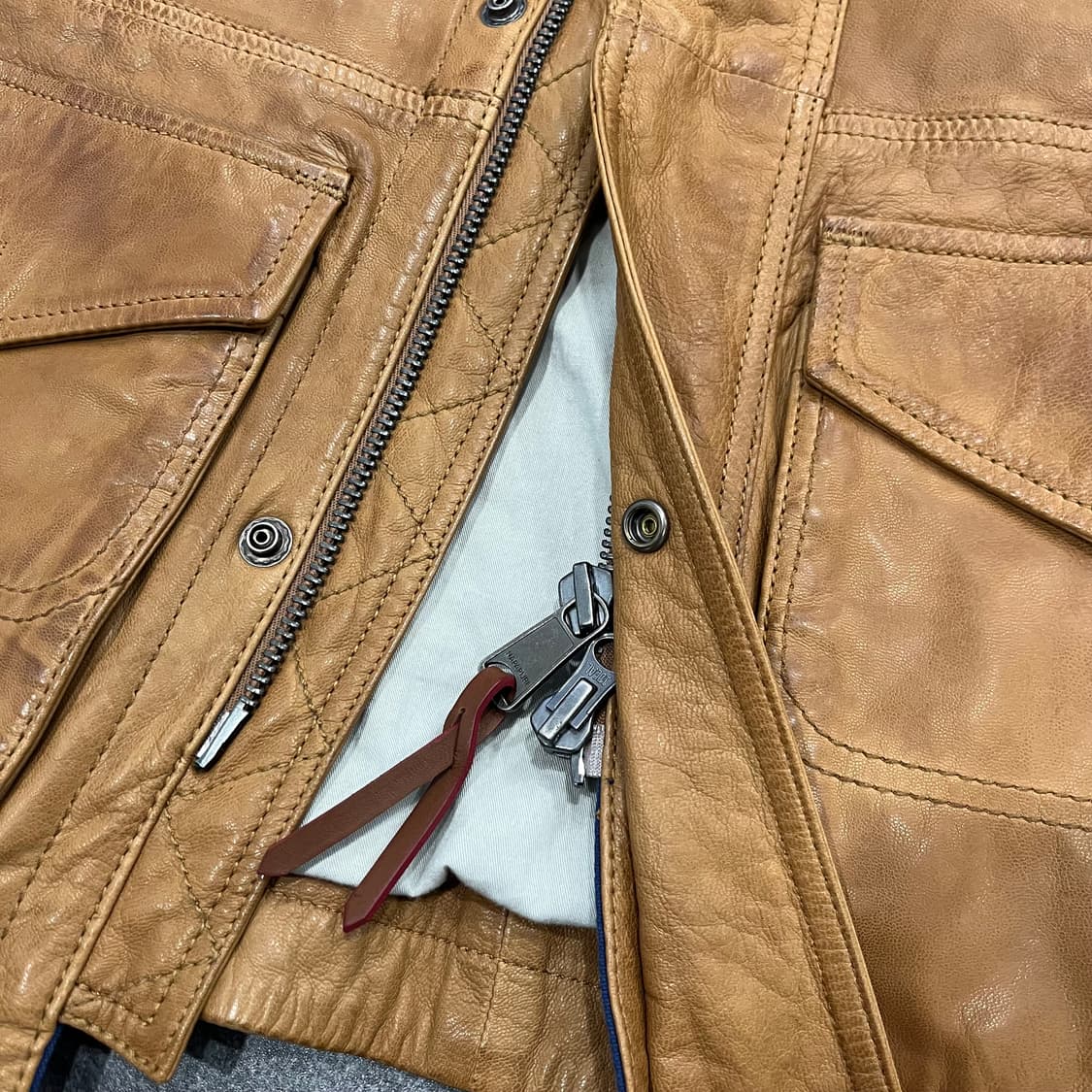 나파피리 리얼 레더 자켓 상품이미지10