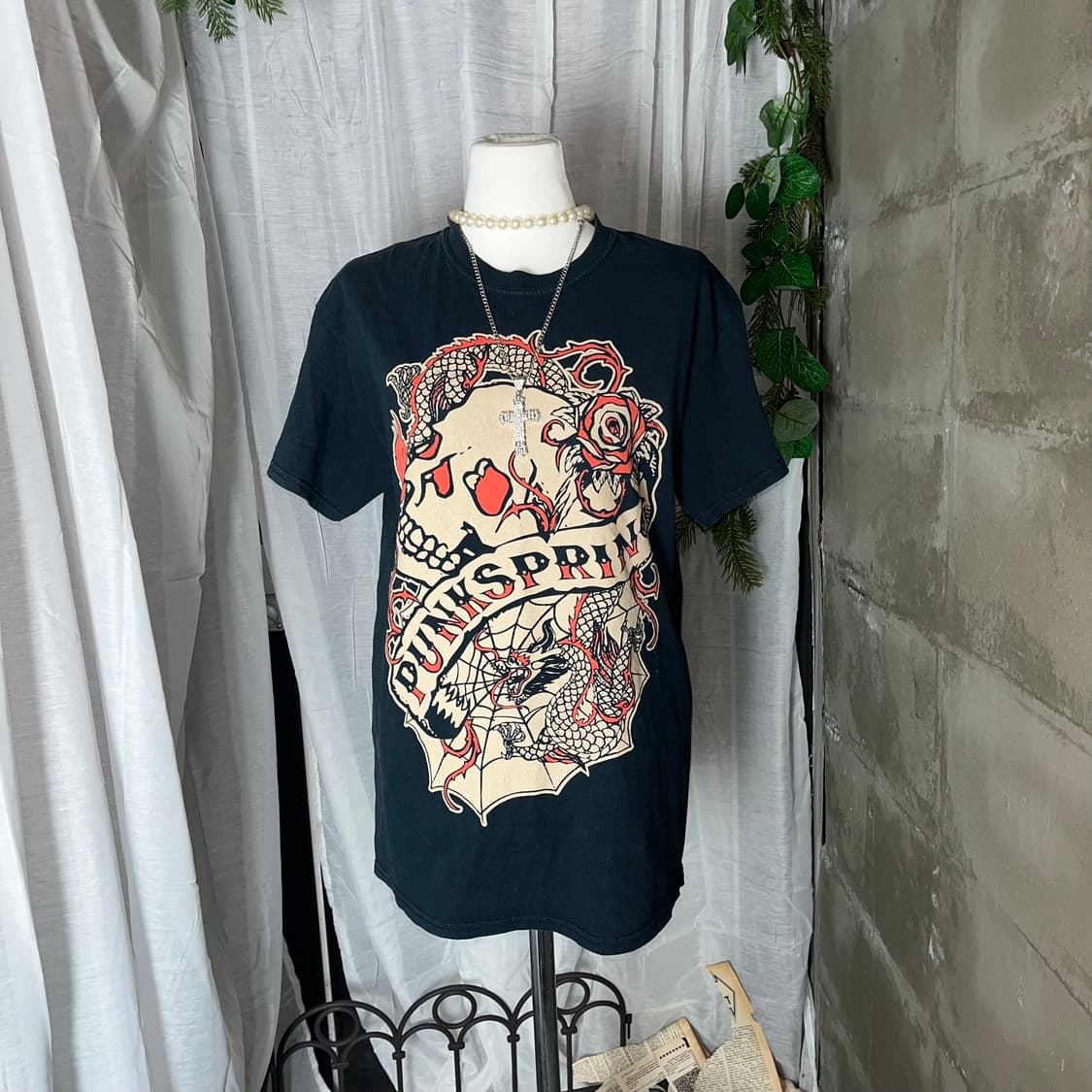 고스펑크 스컬반팔 상품이미지2