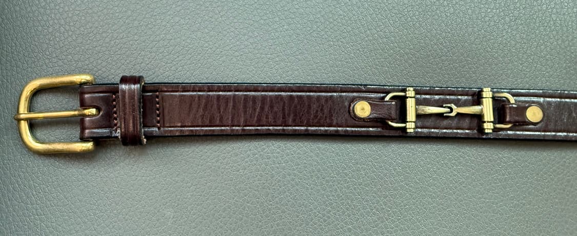 TORY 토리 레더 브라이들 가죽벨트 34-36 다크브라운 상품이미지7