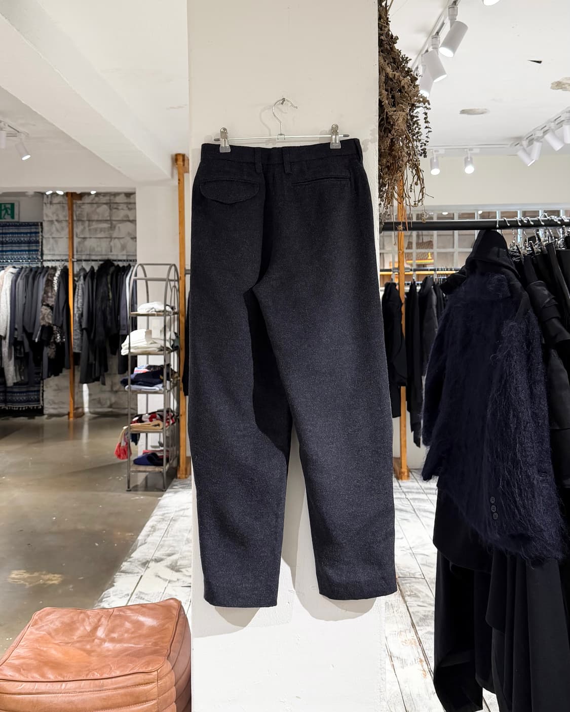 컬러 차콜 울 사이드 지퍼 팬츠 상품이미지4