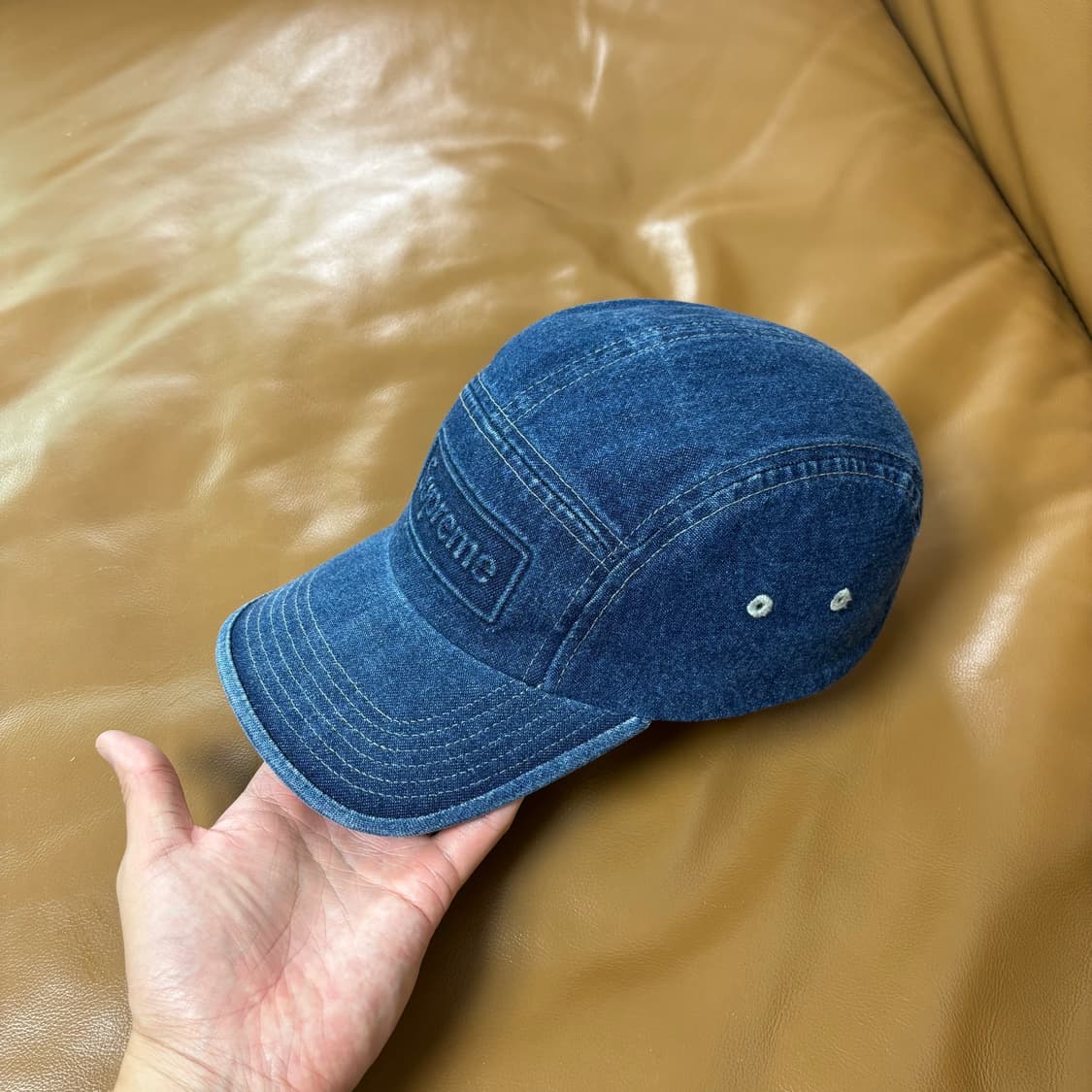 Supreme 슈프림 워시드 데님 캠프캡 모자 (Washed Denim) 상품이미지4