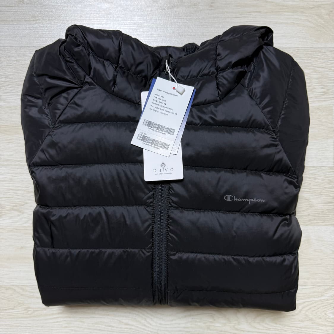 챔피온 후디드 라이트 다운 자켓 블랙 상품이미지3