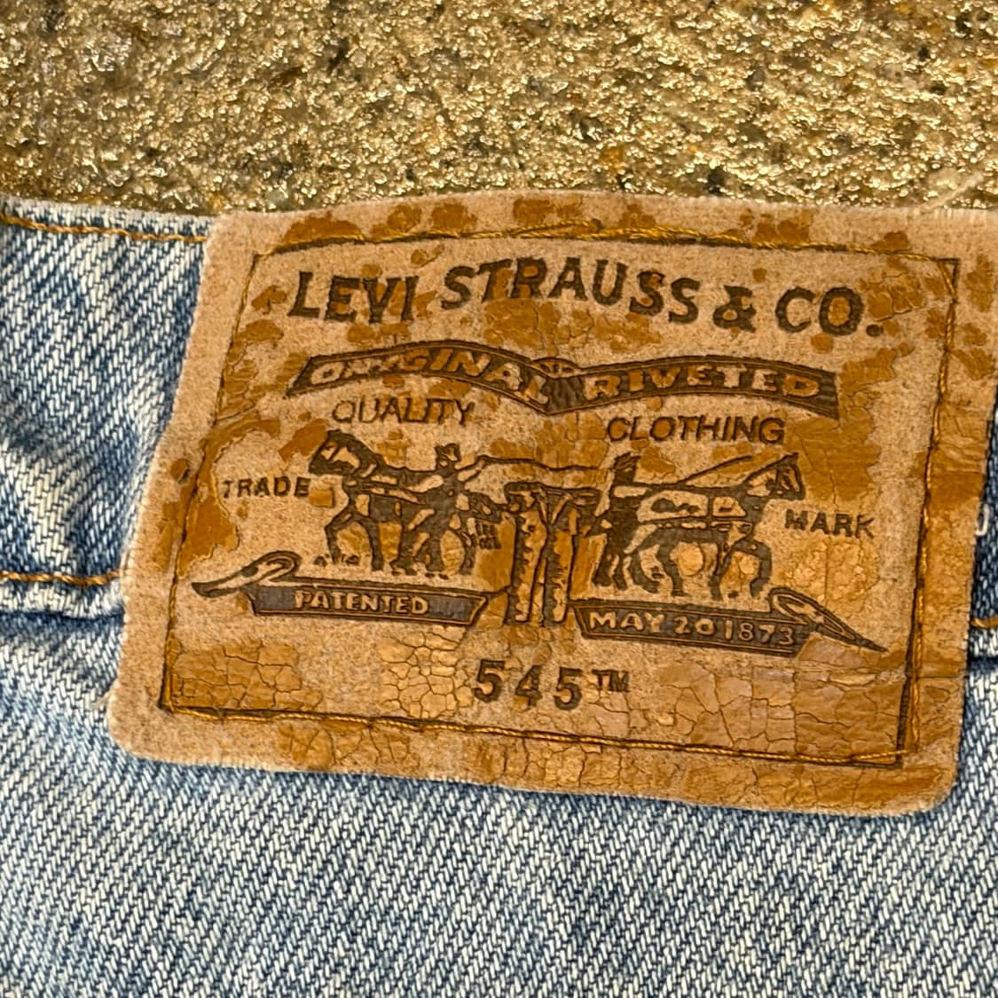 90s 미국 빈티지 리바이스 545 브라운탭 연청 청바지  상품이미지10