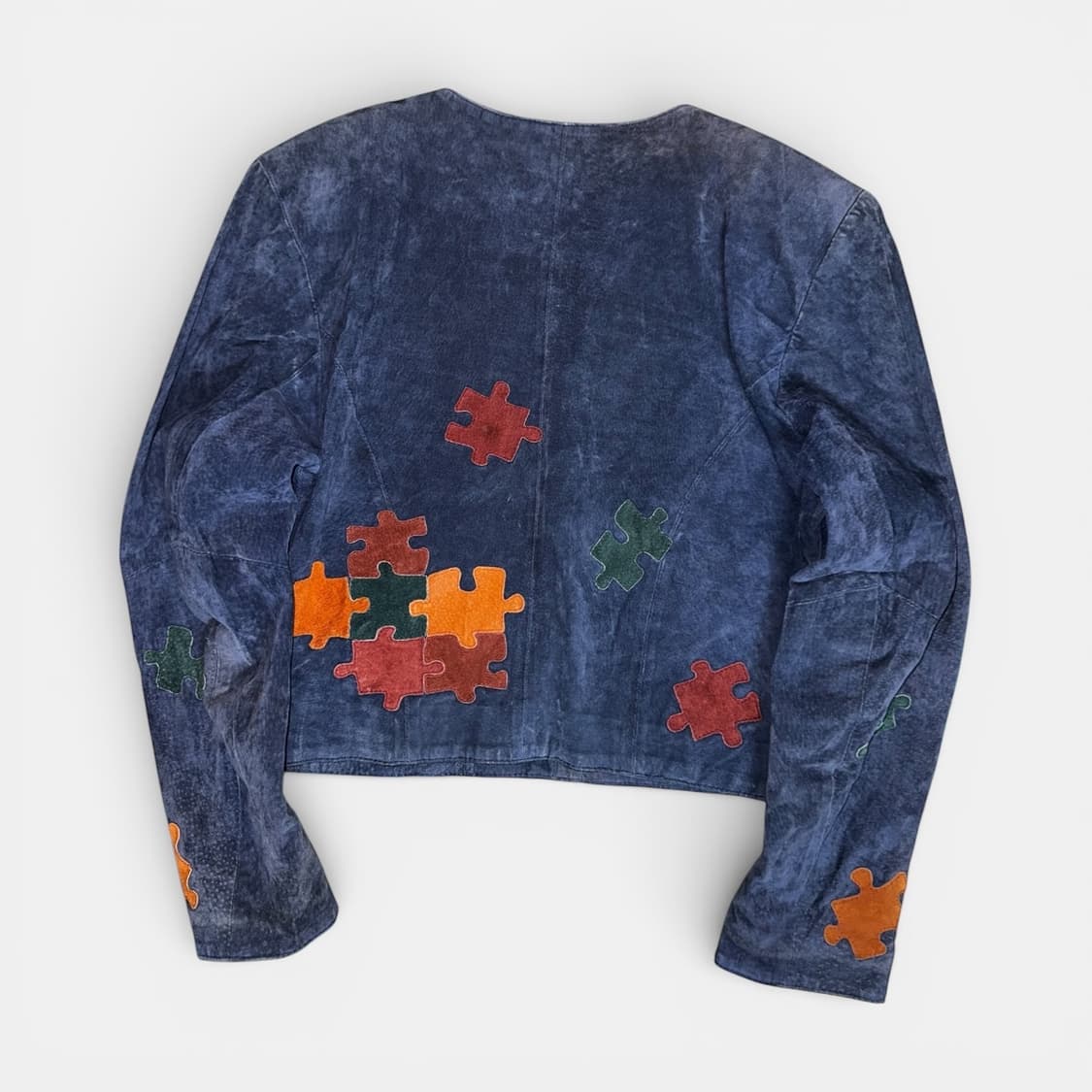 ~90 YESSICA Puzzle Patch Suede Jacket  상품이미지5