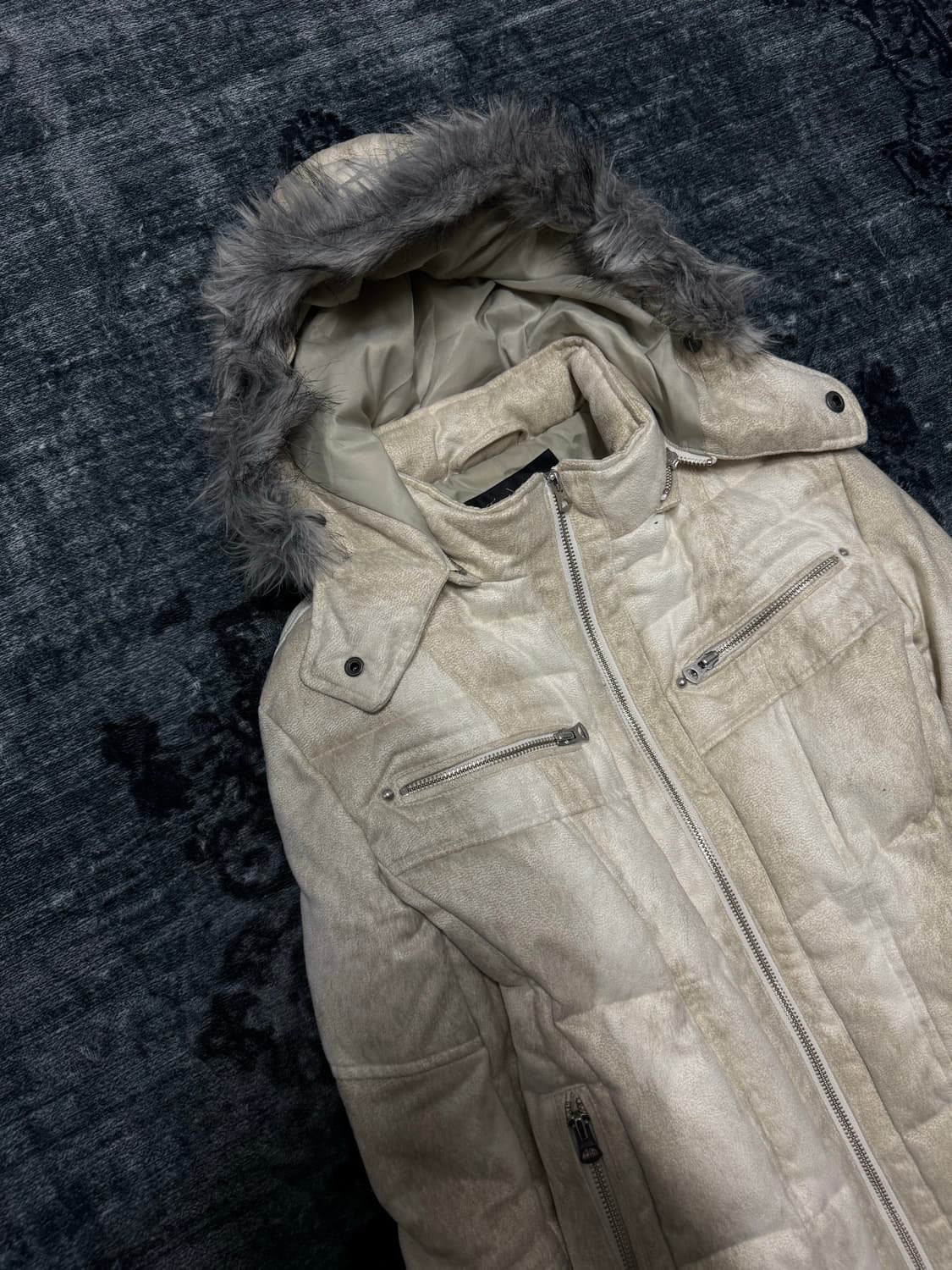 Tornado mart fake suede fur down jacket 상품이미지2