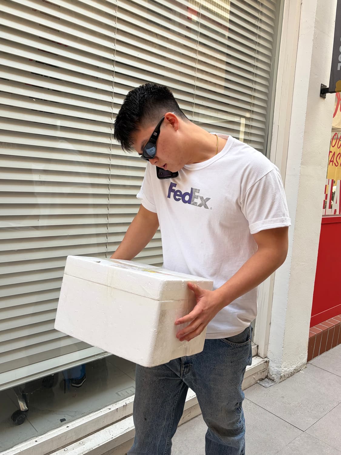 90’s FedEx print corporate logo T-shirt  상품이미지2