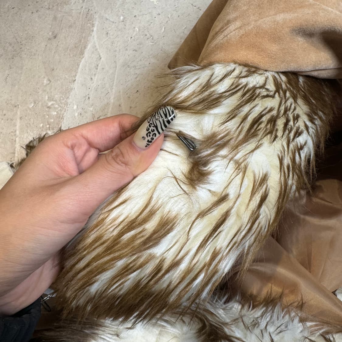 퍼 트림 스웨이드 무스탕 상품이미지7