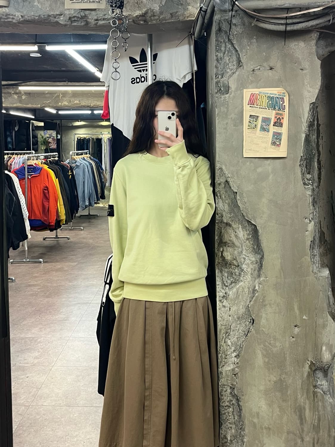 스톤아일랜드 맨투맨 라임 S #csz2187 상품이미지1