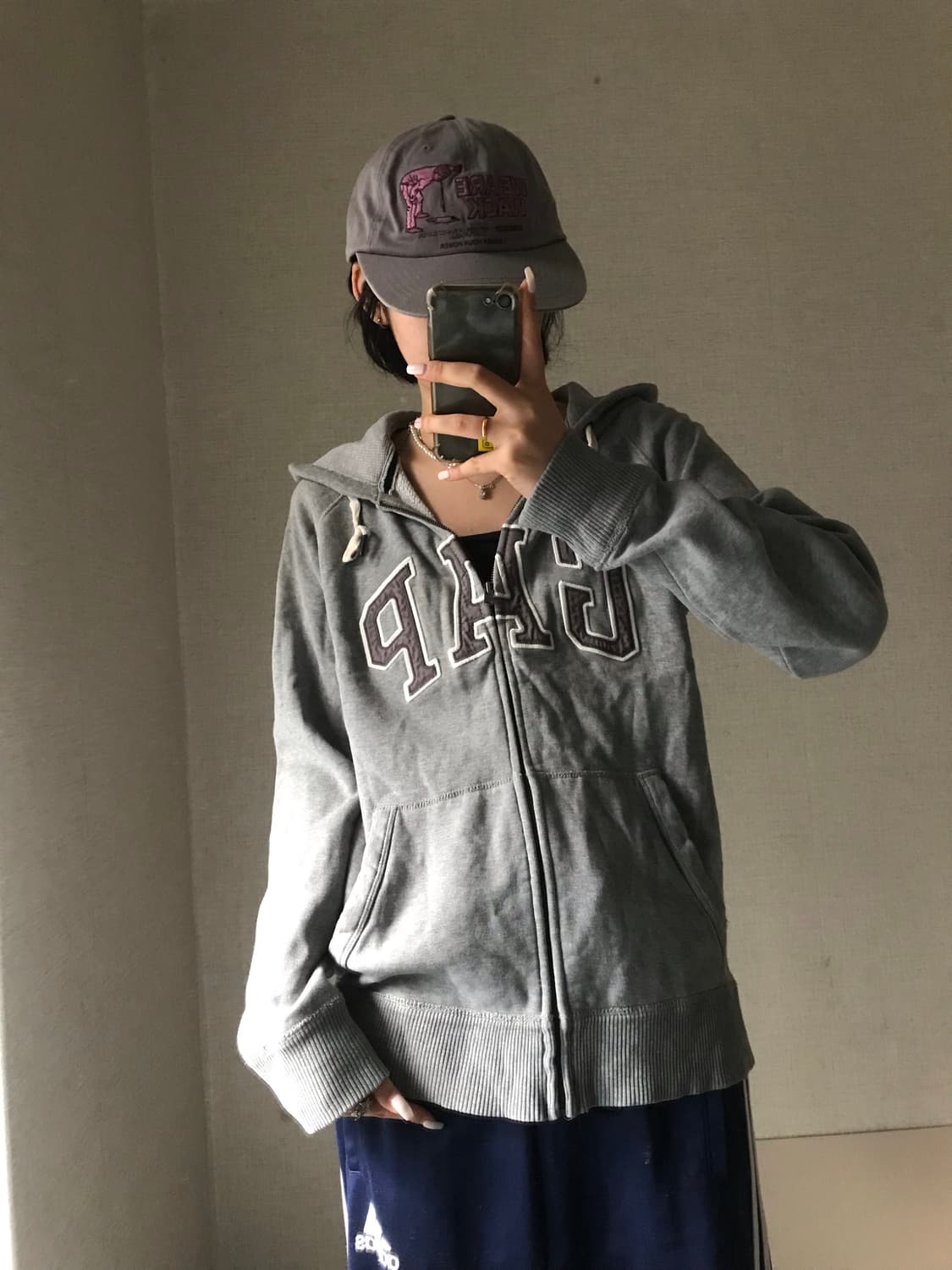 갭 그레이 후드집업 상품이미지1