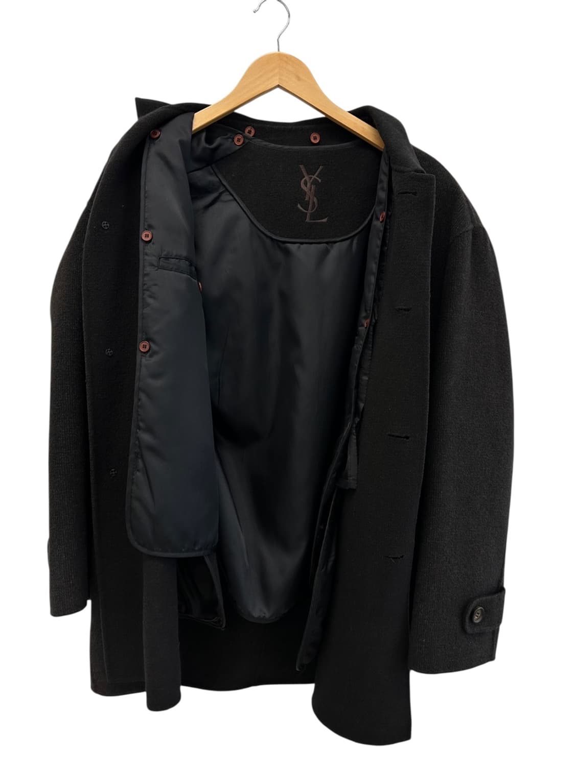 00s YSL 생로랑 울 자켓 차콜브라운 (L~2XL) 상품이미지9